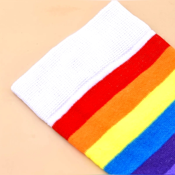Rainbow Striped Knee High Women's Tube Socks - Picture 5 of 5